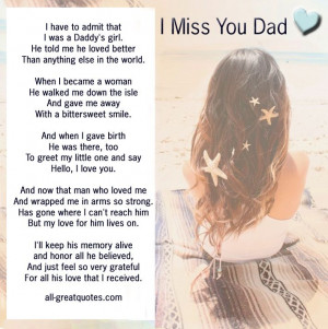 Missing You Quotes Death of Dad i Miss You Dad Quotes