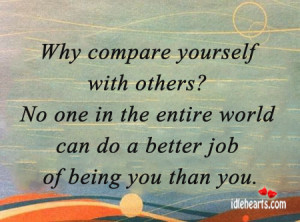 Why Compare Yourself with Others