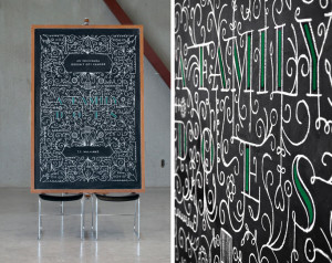 intricate chalkboard quotes illustrated by dangerdust
