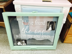 Wood window picture frame, vinyl quote window, wedding window, wedding ...