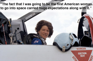 From a NASA interview on Ride's 25th anniversary of her first flight ...