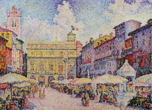 paul signac la place aux herbes vérone description paul signac