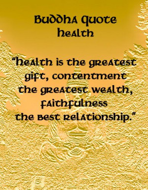 Buddha Quotes - Health