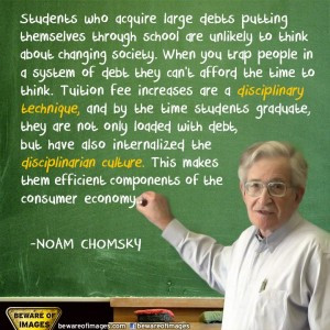 Noam Chomsky on student debt