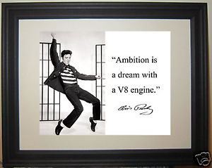 Elvis-Presley-Ambition-is-Autograph-Quote-Framed-Photo-Picture-ad1