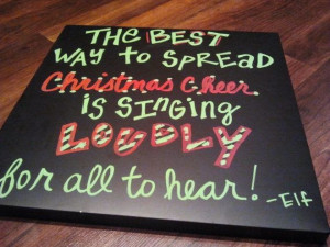 Elf Christmas Cheer Quote Chalkboard Sign- Christmas Holiday Decor ...