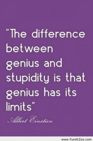 Genius and stupidity quote Funny picture