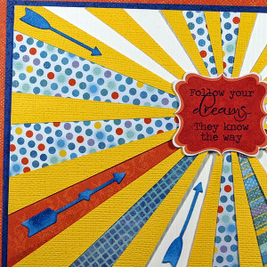 loved using the Xyron Sticker Maker to add the die cut arrows to the ...