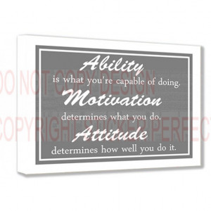 ... Attitude determines how well you do it inspirational motivational wall