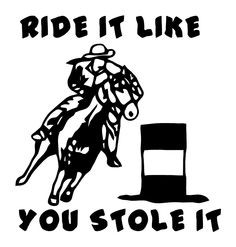 barrel racing quotes | Premium Quality Vinyl Decal with Sayings from ...