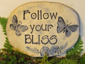 Quote Art / Follow your BLISS handmade terra cotta stone ~ on Etsy by ...