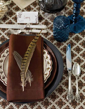 feathers can offer a fun, elegant twist to traditional Thanksgiving ...