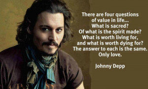 Johnny Depp quotes about the value of life
