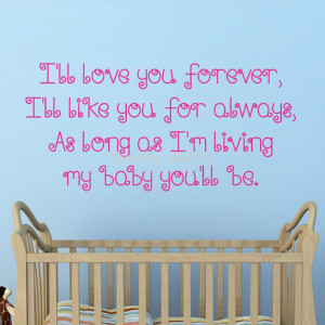 BABY QUOTE Love Children Baby Forever Wall Art Stickers Decal Home DIY ...