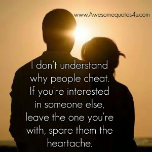 If you succeed in cheating someone, don't think that the person is a ...