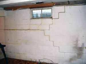 damaged, cracked basement wall Fort Scott