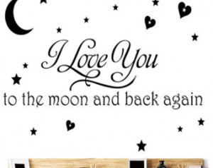 Love you To The Moon and Back Aga in-Maxim Quote Lettering Words ...