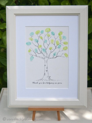 Teacher Retirement/Thank you gift. Thumbprint Tree