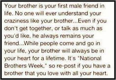 no lie this is so me and my older brother! this family sticks together ...