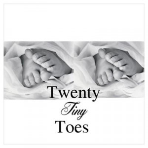 CafePress > Wall Art > Posters > Twenty Tiny Baby Twin Toes Poster