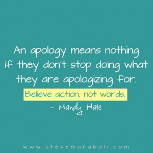 action vs words | Mandy Hale quote