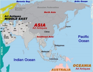 World Map Asia Middle East
