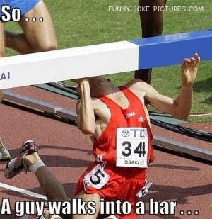 Funny Athlete Runner Joke - An athlete walks into a bar