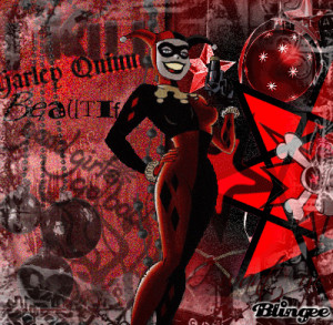Harley Quinn In Black And Red! With Gun!