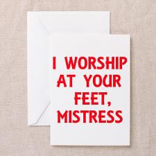 Worship At Your Feet, Mistress Grußkarte