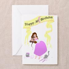 Princess Cat Birthday Greeting Cards