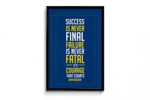 John Wooden UCLA Bruins Inspirational Caurage Quote Poster Print | NBA ...