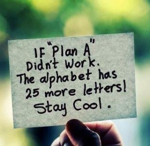 So on to the next plan