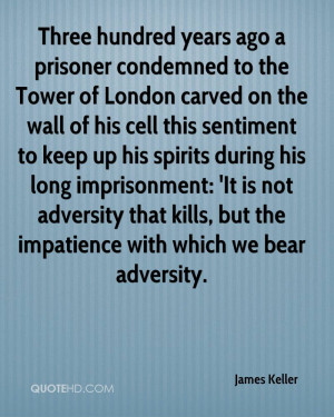 Three hundred years ago a prisoner condemned to the Tower of London ...