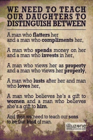 We need to teach our daughters to distinguish between.