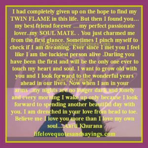 My Best Friend Lover And Soulmate Quotes ~ I Love You More Than I Love ...