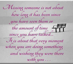 missing someone