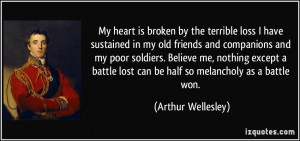 My heart is broken by the terrible loss I have sustained in my old ...