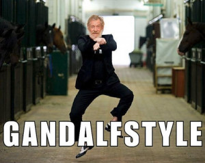 funny lord of the rings meme gandalf you shall not pass gangnam style