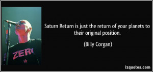 Saturn Return is just the return of your planets to their original ...