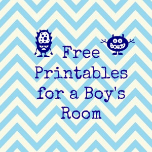 Printables for a Boy's Room