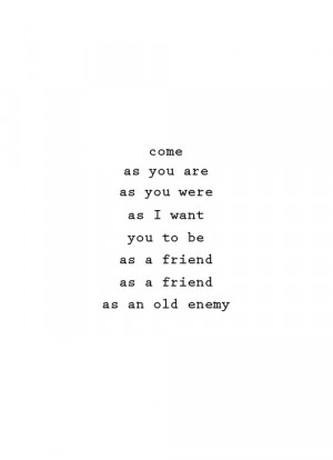 nirvana words lyrics come as you are