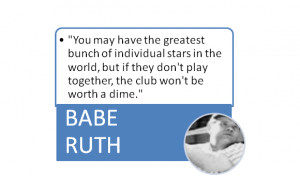 Teamwork Quotes For Employees Babe ruth on teamwork!