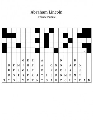 Abraham Lincoln Quote Puzzle