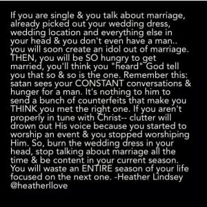 Single women marriage advice.