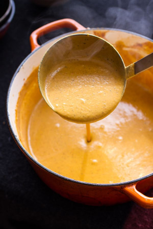 Moroccan Butternut Squash and Goat Cheese Soup w/Coconut Ginger Cream ...