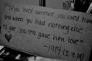 Language: This quote shows how love is a main purpose in life that we ...