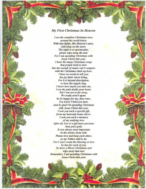 MERRY CHRISTMAS SON OUR THOUGHTS AND LOVE FOREVER.