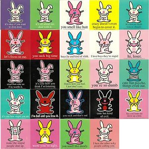 ... of-24-Stickers-HAPPY-BUNNY-orig-S-1-2-mix-funny-rude-attitude-sayings