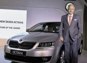 Winfried Vahland, Chairman, Skoda Auto at the launch of the new Skoda ...