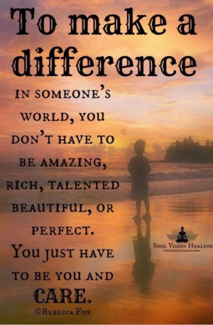 How to make a difference!